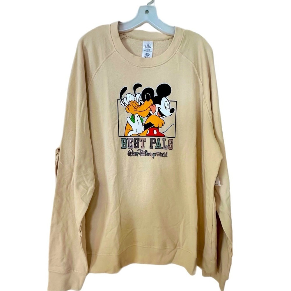 Men’s Disney  Mickey and Pluto Best Pals Crewneck  Sweatshirt - Size 2XL - NWT